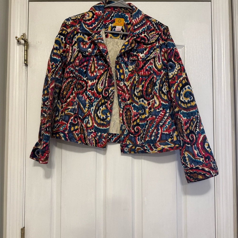 Ruby Rd. Multicolor Paisley Jacket - Picture 3 of 5